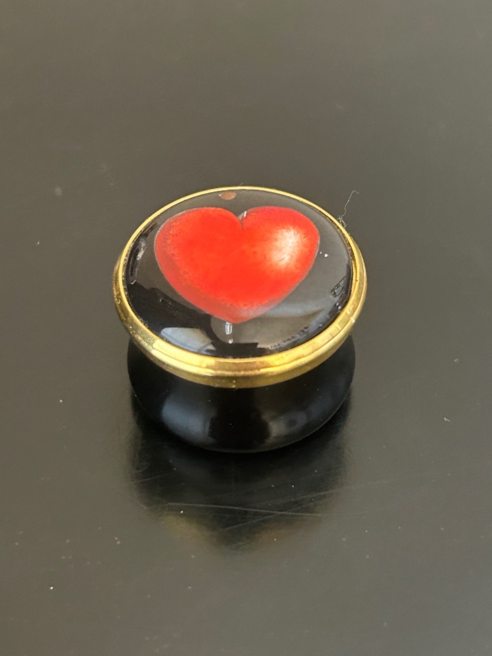 Enamel “Red Love Heart” Trinket Box. NWOT